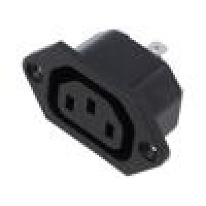 Konektor: napájecí AC zásuvka zásuvka 10A 250VAC IEC 60320