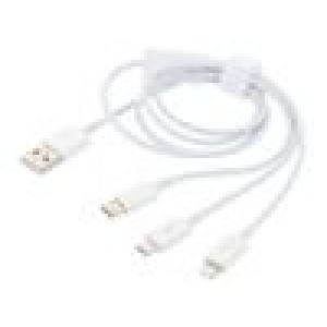 Kabel High Speed,USB 2.0 0,5m bílá 3,5A