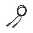 Kabel USB 3.2 Gen 2 USB C zásuvka,USB C vidlice 1m černá