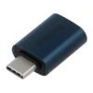 Adaptér USB 3.2 Gen 2 USB A zásuvka,USB C vidlice modrá