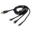Kabel USB 2.0 1,2m černá 100W 3,5A