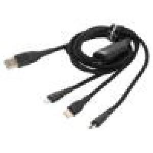 Kabel USB 2.0 1,2m černá 100W 3,5A