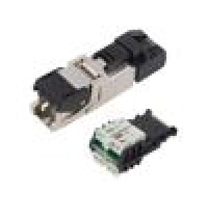 Konektor: RJ45 zástrčka PIN: 8 Kat: 6a stíněný Obvod: 8p8c IDC