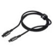 Kabel High Speed,USB 2.0 2m černá textilní 2,4A