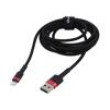Kabel High Speed,USB 2.0 1m černá textilní 2,4A