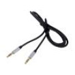 Kabel Jack 3,5mm vidlice,z obou stran 1m černá textilní