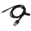 Kabel High Speed,USB 2.0 1m černá textilní 2,4A