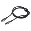 Kabel High Speed,USB 2.0 1m černá textilní 20W