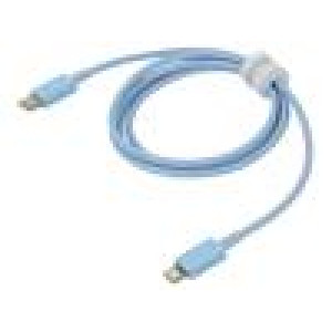 Kabel High Speed,USB 2.0 1m modrá 20W