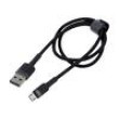 Kabel High Speed,USB 2.0 2m černá textilní 1,5A