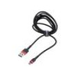 Kabel High Speed,USB 2.0 1m černá textilní 2,4A