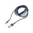 Kabel High Speed,USB 2.0 2m modrá textilní 1,5A