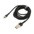 Kabel High Speed,USB 2.0 2m černá textilní 1,5A