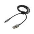 Kabel High Speed,USB 2.0 1m černá textilní 2,4A