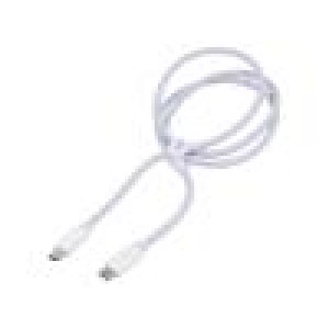 Kabel USB 4.0 USB C vidlice,z obou stran 1m bílá 240W