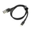 Kabel High Speed,USB 2.0 0,5m černá textilní 2,4A