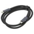 Kabel USB 4.0 USB C vidlice,z obou stran 1m černá textilní