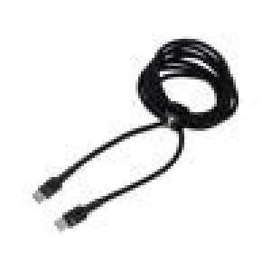 Kabel High Speed,USB 2.0 USB C vidlice,z obou stran 2m černá