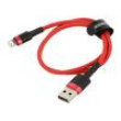 Kabel High Speed,USB 2.0 0,5m červená textilní 2,4A