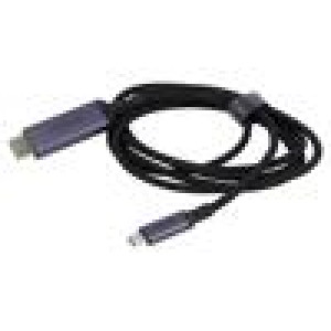 Adaptér HDMI vidlice,USB C vidlice 1,5m černá Podpora: 8K,HDR