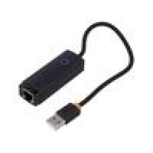 Adaptér USB na Fast Ethernet 10/100Mbps černá Mat.těl: ABS