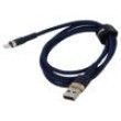 Kabel High Speed,USB 2.0 1m modrá textilní 2,4A