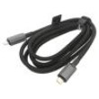 Kabel USB 3.2 USB C vidlice,z obou stran 1,5m černá textilní