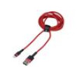 Kabel High Speed,USB 2.0 2m červená textilní 1,5A