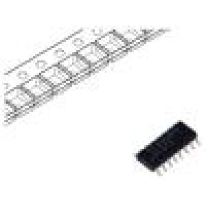 SN74HC193DR IC: číslicový 4bit,binární čítač nahoru/dolů,synchronní SMD