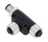 M12 adapter FT-M12B-05F-M12B-05M-K5-0200