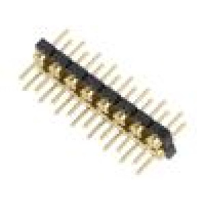 Konektor: kolíkové vidlice PIN: 16 2,54mm zlacený THT přímý