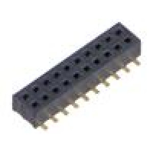 Konektor: kolíkové zásuvka PIN: 20 1,27mm zlacený SMT zásuvka