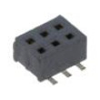 Konektor: kolíkové zásuvka PIN: 6 1,27mm zlacený SMT zásuvka