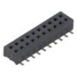 Konektor: kolíkové zásuvka PIN: 20 1,27mm zlacený SMT zásuvka