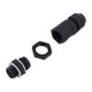 AC connector 3773 IP66/IP68 TERMINAL BLOCK 3P Black