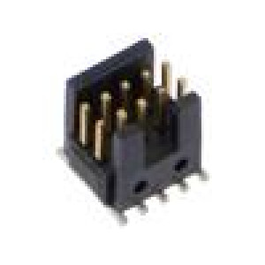 Konektor: kolíkové vidlice PIN: 10 1,27mm zlacený SMT zásuvka
