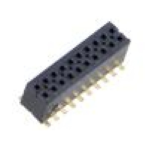 Konektor: kolíkové vidlice PIN: 20 1,27mm zlacený SMT zásuvka