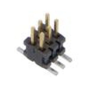 Konektor: kolíkové vidlice PIN: 6 1,27mm zlacený SMT zásuvka