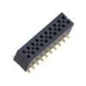 Konektor: kolíkové vidlice PIN: 20 1,27mm zlacený SMT zásuvka