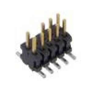 Konektor: kolíkové vidlice PIN: 10 1,27mm zlacený SMT zásuvka