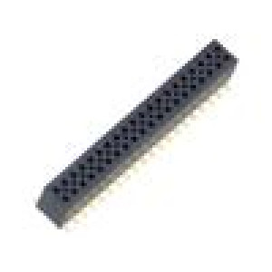Konektor: kolíkové vidlice PIN: 40 1,27mm zlacený SMT zásuvka