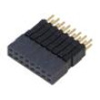 Konektor: kolíkové vidlice PIN: 16 2,54mm zlacený THT zásuvka