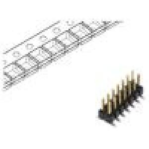 Konektor: kolíkové vidlice PIN: 14 2,54mm zlacený SMT svislý