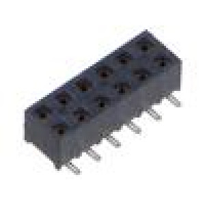 Konektor: kolíkové zásuvka PIN: 12 2mm zlacený SMT zásuvka