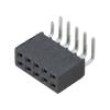 Konektor: kolíkové zásuvka PIN: 10 2,54mm zlacený THT zásuvka