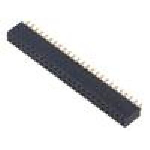 Konektor: kolíkové zásuvka PIN: 50 2,54mm zlacený THT zásuvka