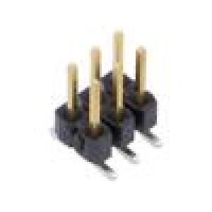 Konektor: kolíkové vidlice PIN: 6 2,54mm zlacený SMT svislý