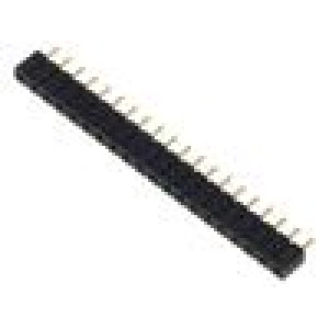 Konektor: kolíkové zásuvka PIN: 20 2,54mm zlacený THT zásuvka