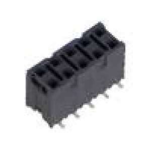 Konektor: kolíkové zásuvka PIN: 10 2,54mm zlacený SMT zásuvka