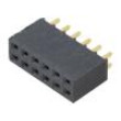 Konektor: kolíkové zásuvka PIN: 12 2,54mm zlacený THT zásuvka